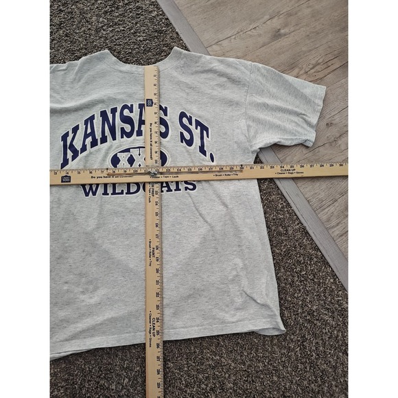 Vintage 90s Men's XL KANSAS STATE UNIVERSITY WILDCATS NCAA t-shirt College Gray - Picture 8 of 8